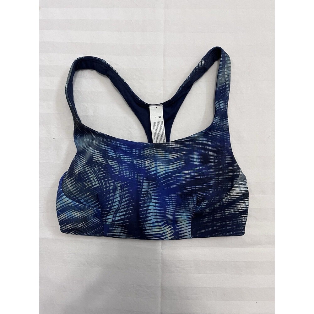 Lululemon Wunder Train Bra Size 4 Shapeshifter Flux Blue Multi Color Worn Once
